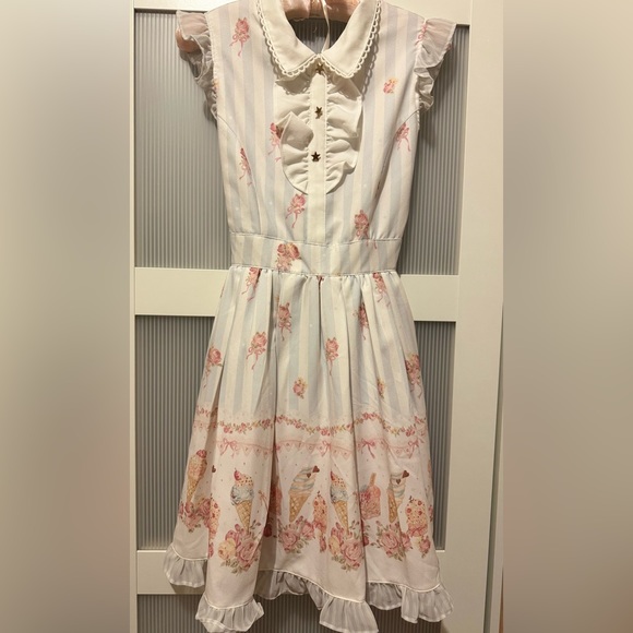 LIZ LISA ICE CREAM BLUE SLEEVELESS dress - Picture 1 of 5